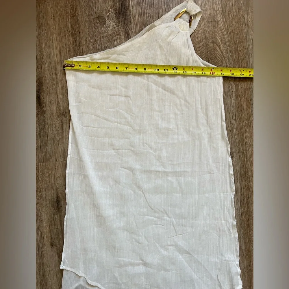 MICHAEL Michael Kors Sunny Island One Shoulder Cover-Up Dress in White Size XS